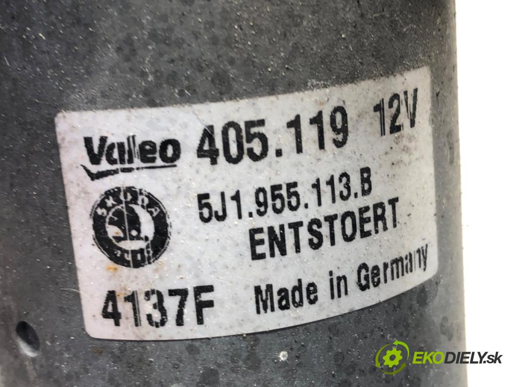 SKODA FABIA II liftback 2007 51 kW 1.2 1198 Mechanizmus stieračov predný 5J1955113B (Motorček stieračov predný)