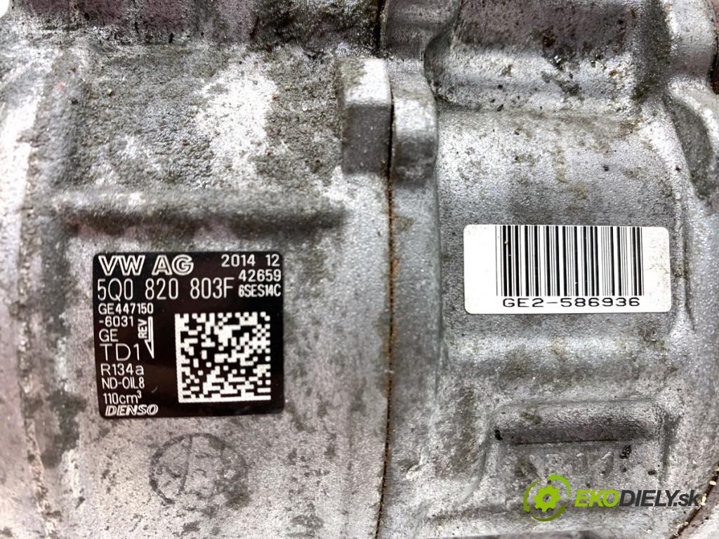 VW GOLF VII liftback 2014 110 kW 2.0 TDI 1968 Kompresor klimatizácie 5Q0820803F (Kompresor klimatizácie)