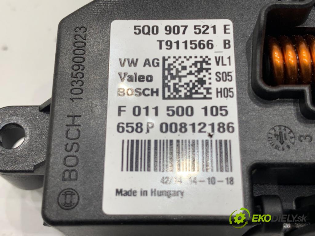 VW GOLF VII liftback 2014 110 kW 2.0 TDI 1968 odpor rezistor topení vzduchu 5Q0907521E (Odpory topení)