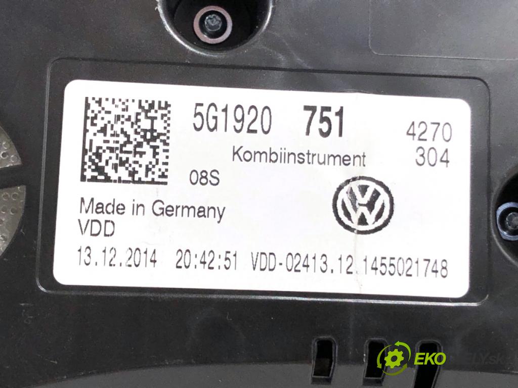 VW GOLF VII liftback 2014 110 kW 2.0 TDI 1968 Prístrojovka 5G1920751 (Prístrojová doska)
