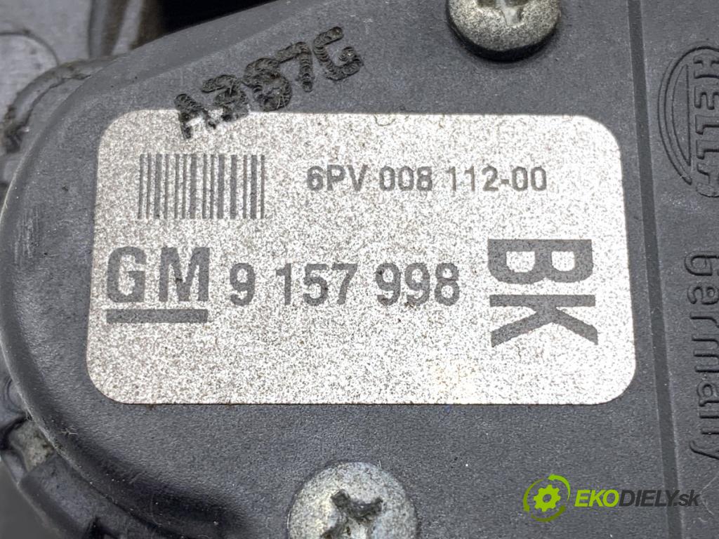 OPEL ASTRA H kabriolet 2007 85 kW 1.6 (L67) 1598 potenciometr plynového pedálu 9157998 (Pedály)