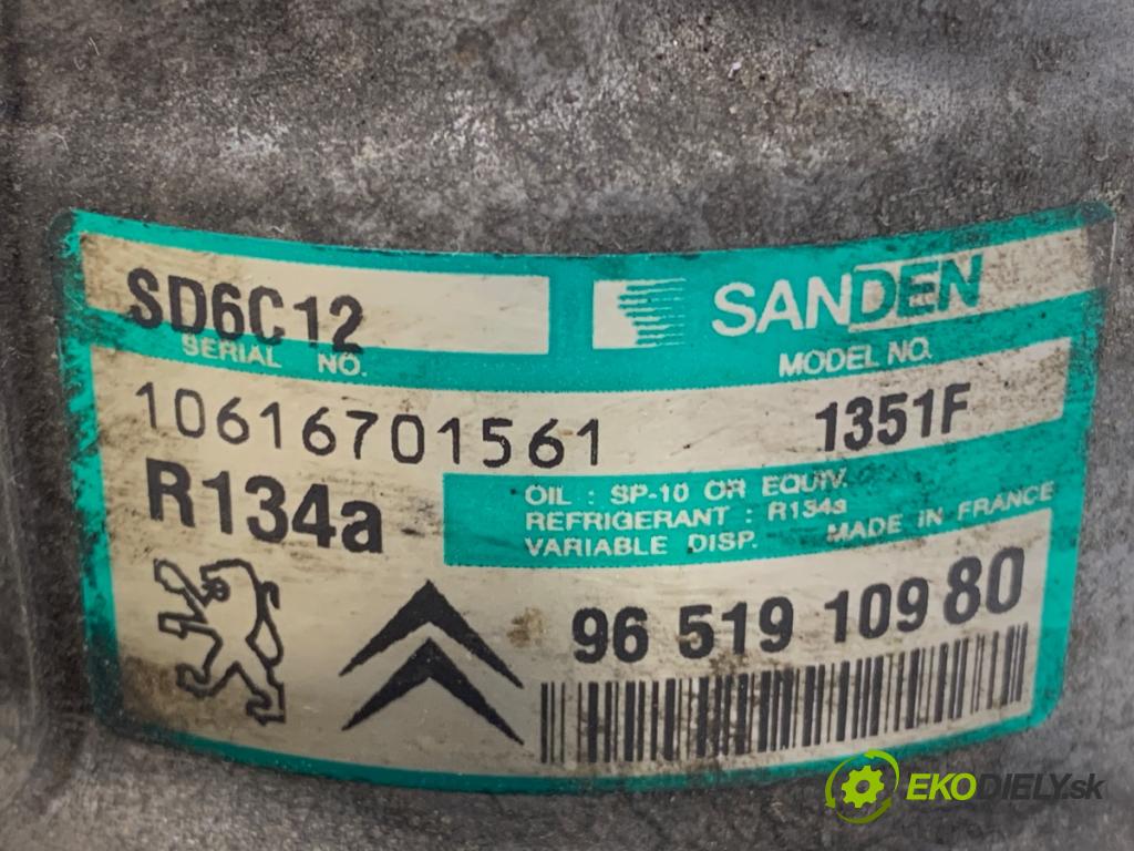 CITROEN C4 I liftback 2005 80 kW 1.6 16V 1587 kompresor klimatizace 9651910980 (Kompresory)