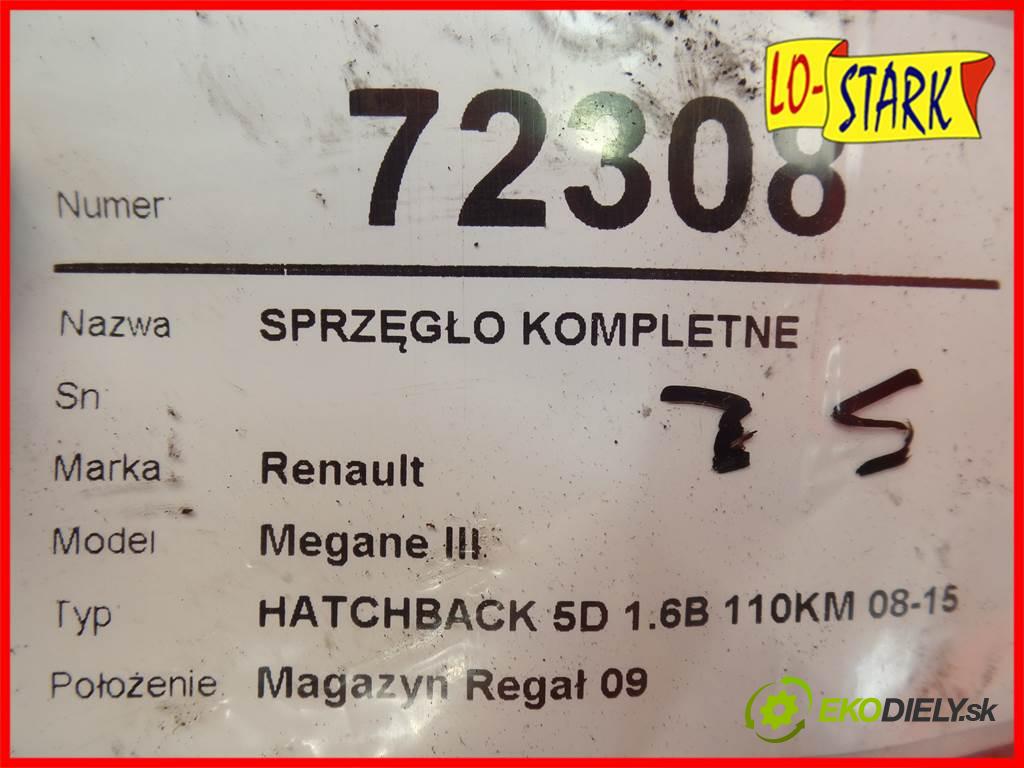 Renault Megane III  2009 110KM HATCHBACK 5D 1.6B 110KM 08-15 1600 spojková sada bez ložiska komplet 8200749475 (Kompletní sady (bez ložiska))