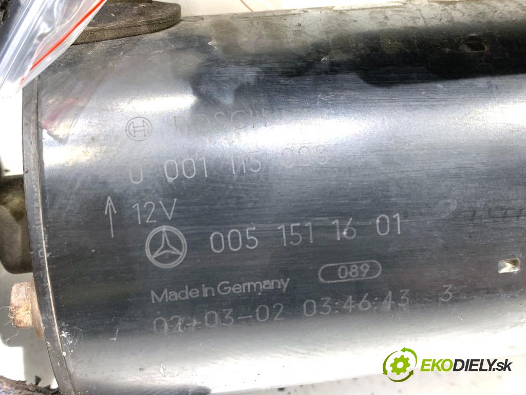 MERCEDES-BENZ W168 liftback 2002 70 kW A 170 CDI (168.009, 168.109) 1689 Štartér 0051511601 00001115008 (Štartér)