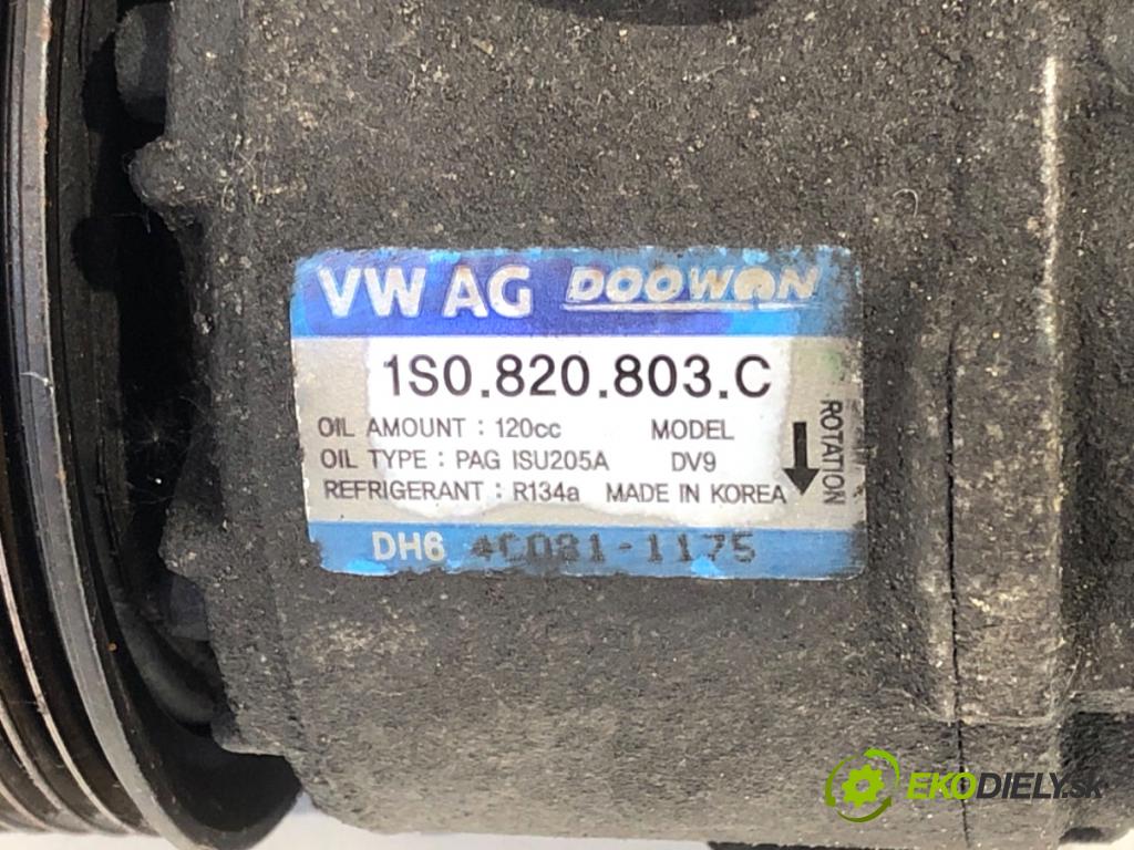 SKODA CITIGO liftback 2014 44 kW 1.0 999 Kompresor klimatizácie 1S0820803C (Kompresor klimatizácie)