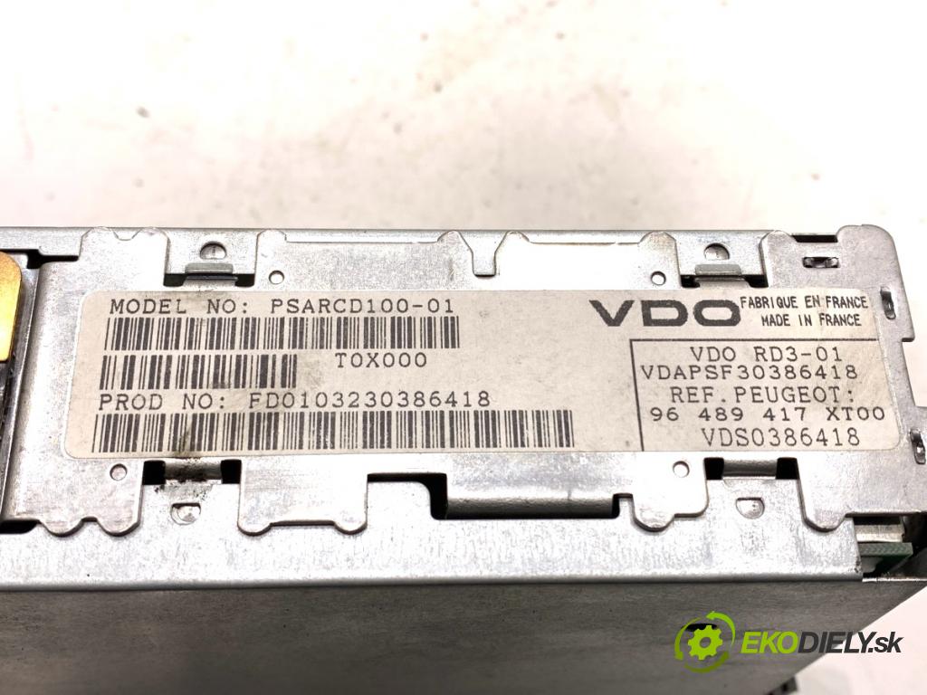 CITROEN C3 kabriolet 2003 54 kW 1.4 1360 RADIO 96489417XT (Audio zariadenie)