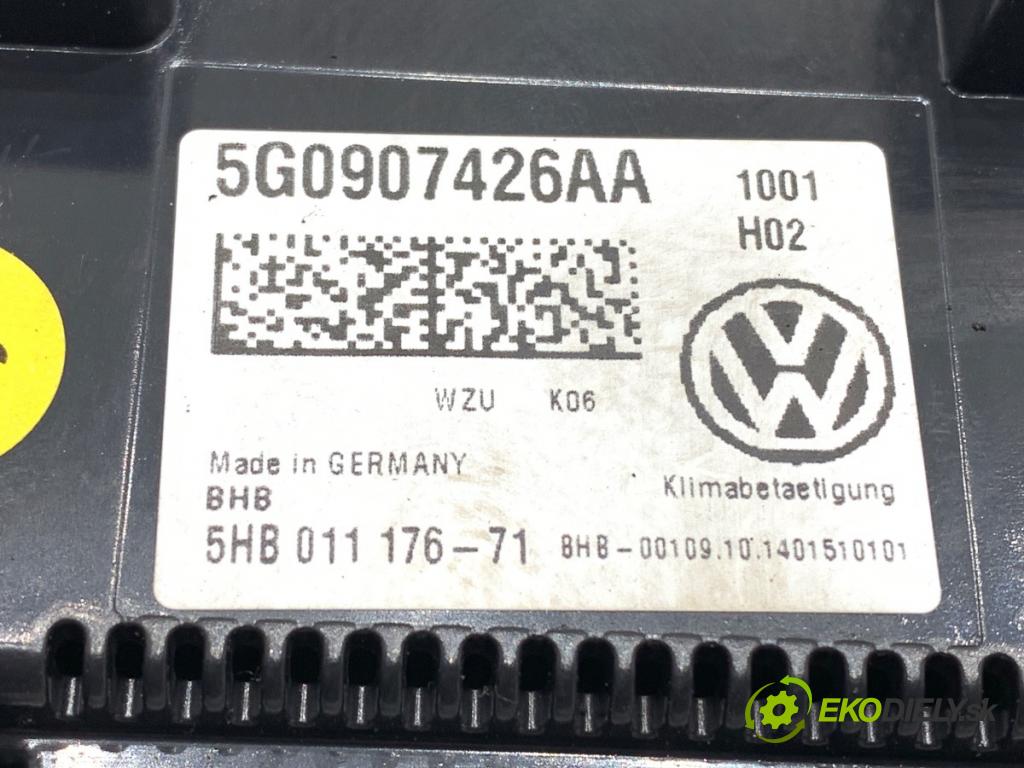 VW GOLF VII Kombi 2014 110 kW 2.0 TDI 1968 Panel ovládania kúrenia 5G0907426AA (Prepínacie páčky pod volantom)