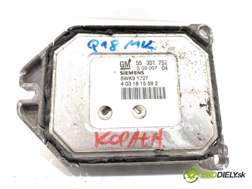 OPEL ZAFIRA A nadwozie wielkoprzestrzenne (MPV) 2004 92 kW 1.8 16V (F75) 1796 riadiaca jednotka Motor 55351752 (Riadiaca jednotka)