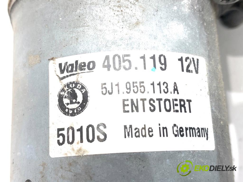 SKODA ROOMSTER nadwozie wielkoprzestrzenne (MPV) 2010 51 kW 1.2 1198 Mechanizmus stieračov predný 5J1955113A (Motorček stieračov predný)