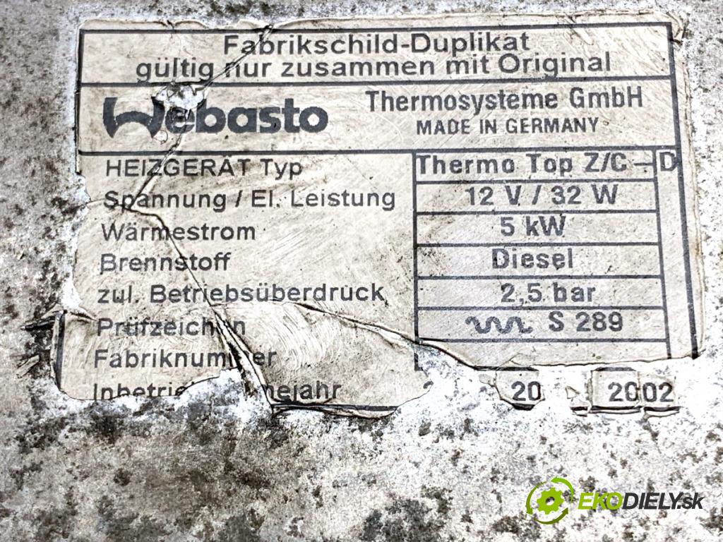 MERCEDES-BENZ W168 liftback 2000 66 kW A 170 CDI (168.008) 1689 Webasto 1685000698 (Webasto (nezávislé kúrenie))