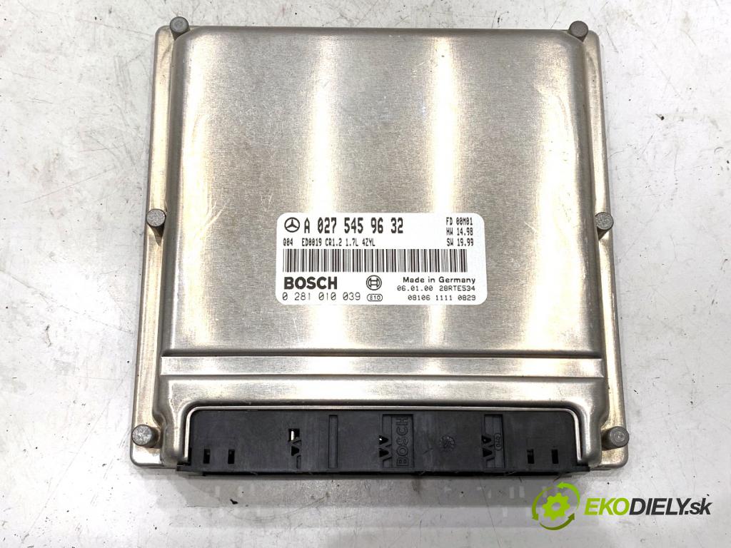 MERCEDES-BENZ W168 liftback 2000 66 kW A 170 CDI (168.008) 1689 riadiaca jednotka Motor A0275459632 (Riadiaca jednotka)