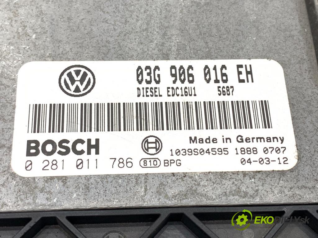 VW TOURAN nadwozie wielkoprzestrzenne (MPV) 2004 103 kW 2.0 TDI 16V 1968 riadiaca jednotka Motor 03G906016EH (Riadiaca jednotka)