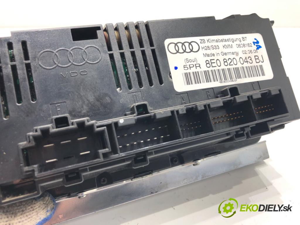 AUDI A4 B7 Kombi 2006 85 kW 1.9 TDI 1896 Panel ovládania kúrenia 8E0820043BJ (Prepínacie páčky pod volantom)
