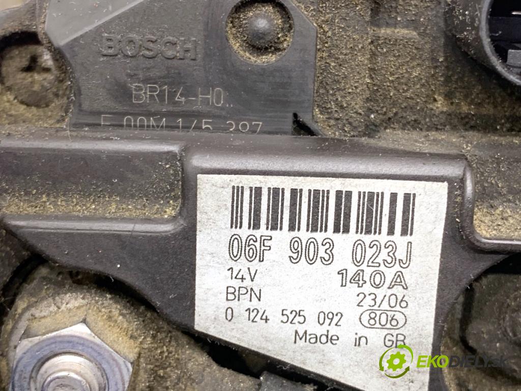 AUDI A4 B7 Kombi 2006 85 kW 1.9 TDI 1896 Alternátor 06F903023J (Alternátor)