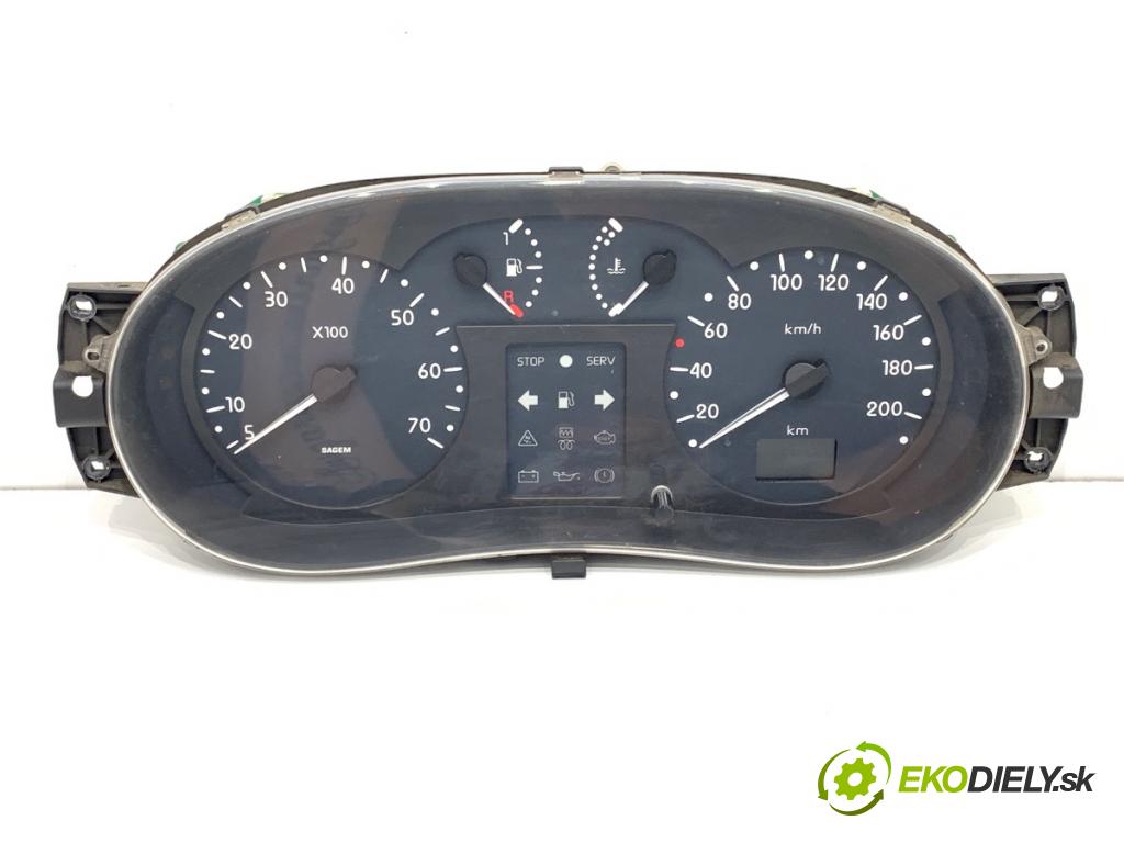 RENAULT KANGOO nadwozie wielkoprzestrzenne (MPV) 2002 70 kW 1.6 16V 4x4 (KC0P, KC0S, KC0L) 1598 prístrojovka P8200095393 (Přístrojové desky, displeje)