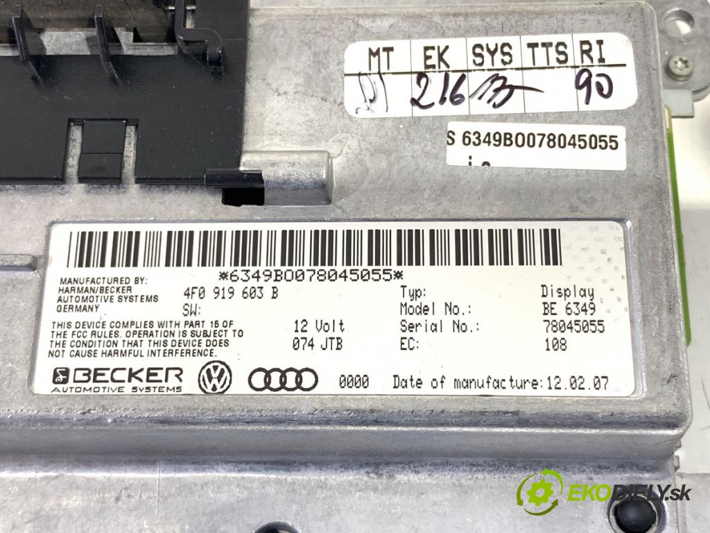 AUDI Q7 4L SUV 2007 171 kW 3.0 TDI quattro 2967 Dislpej 4F0919603B (Prístrojová doska)