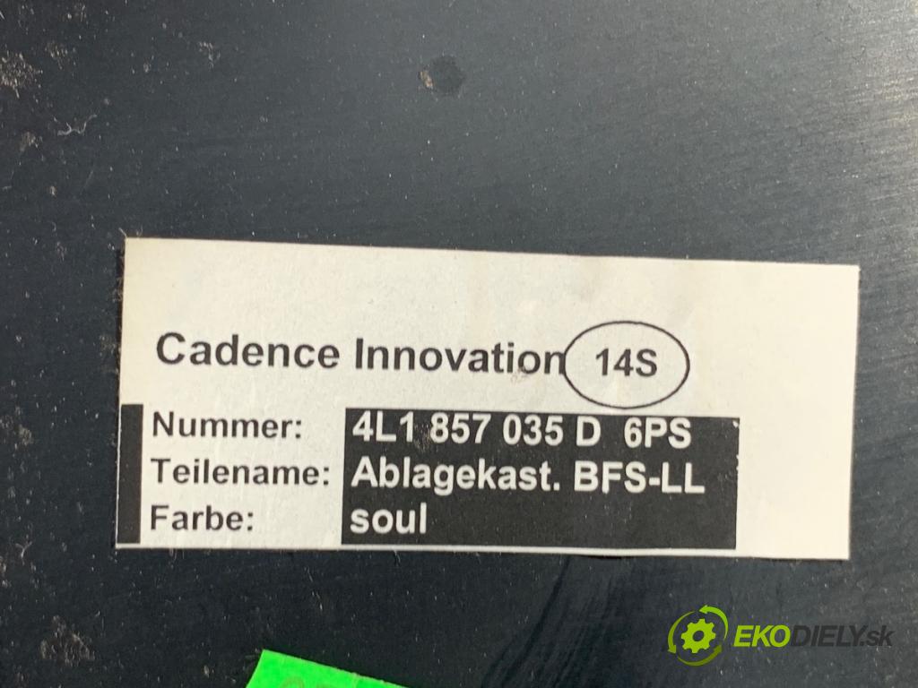 AUDI Q7 4L SUV 2007 171 kW 3.0 TDI quattro 2967 Priehradka, kastlík spolujazdca 4L1857035D (Priehradka (kastlík))