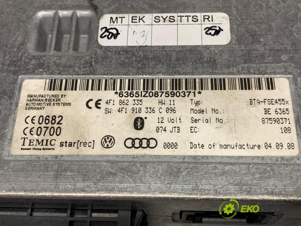 AUDI Q7 4L SUV 2007 171 kW 3.0 TDI quattro 2967 Modul BLUETOOTH 4F1862335 (Riadiaca jednotka ostatné)