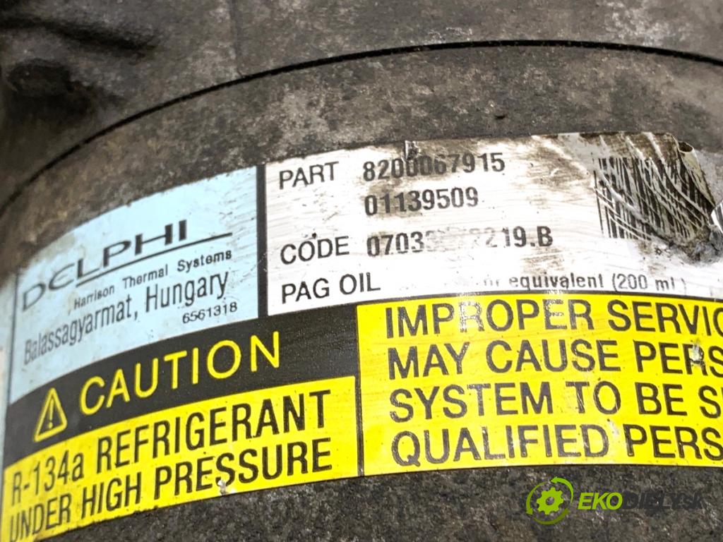 RENAULT ESPACE IV nadwozie wielkoprzestrzenne (MPV) 2002 88 kW 1.9 dCi (JK0U, JK0G) 1870 Kompresor klimatizácie 8200067915 (Kompresor klimatizácie)