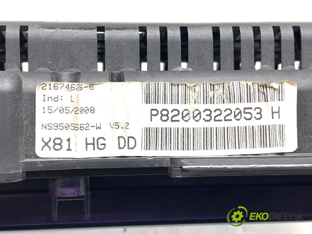 RENAULT ESPACE IV nadwozie wielkoprzestrzenne (MPV) 2002 88 kW 1.9 dCi (JK0U, JK0G) 1870 Prístrojovka P8200322053 (Prístrojová doska)