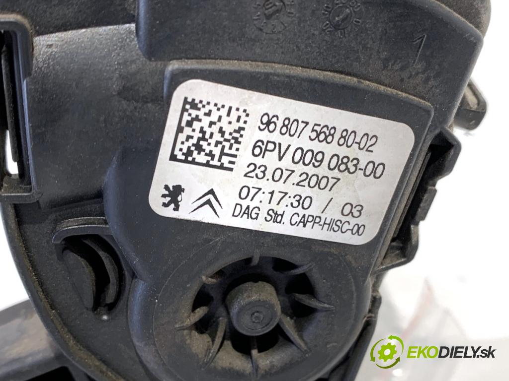 PEUGEOT 308 I liftback 2007 88 kW 1.6 16V 1598 Potenciometer plynu 9680756880 (Potenciometer plynového pedálu)