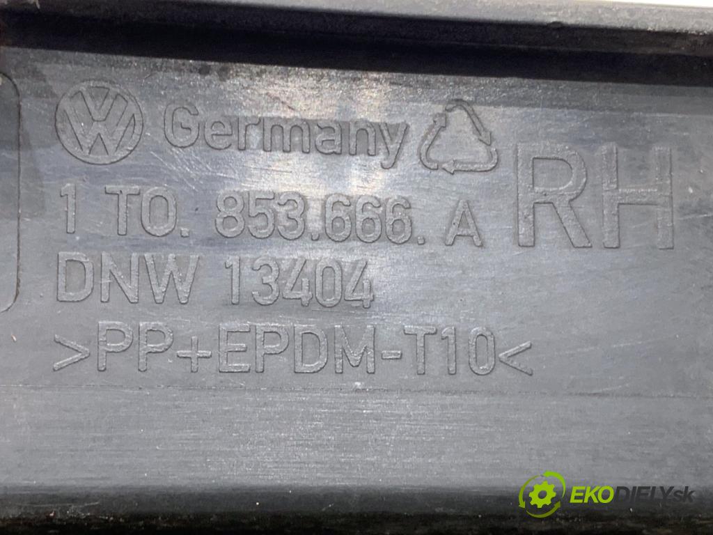 VW TOURAN nadwozie wielkoprzestrzenne (MPV) 2004 103 kW 2.0 TDI 16V 1968 mří nárazníka pravý přední část 1T0853666A