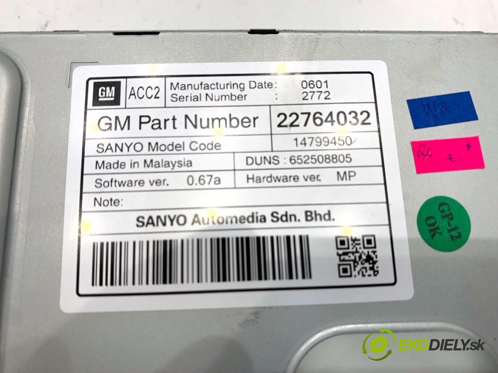 OPEL ASTRA J Kombi 2011 118 kW 2.0 CDTI (35) 1956 Dislpej 22764032 (Prístrojová doska)