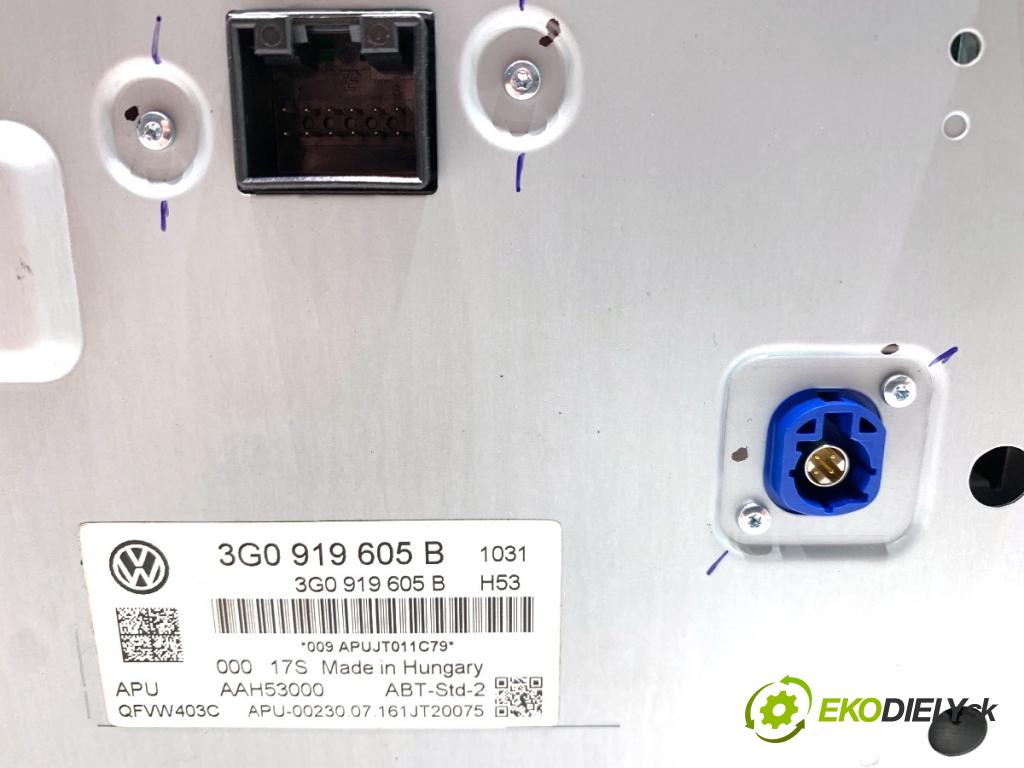 VW GOLF VII liftback 2016 81 kW 1.6 TDI 1598 RADIO 3G0919605B (Audio zařízení)