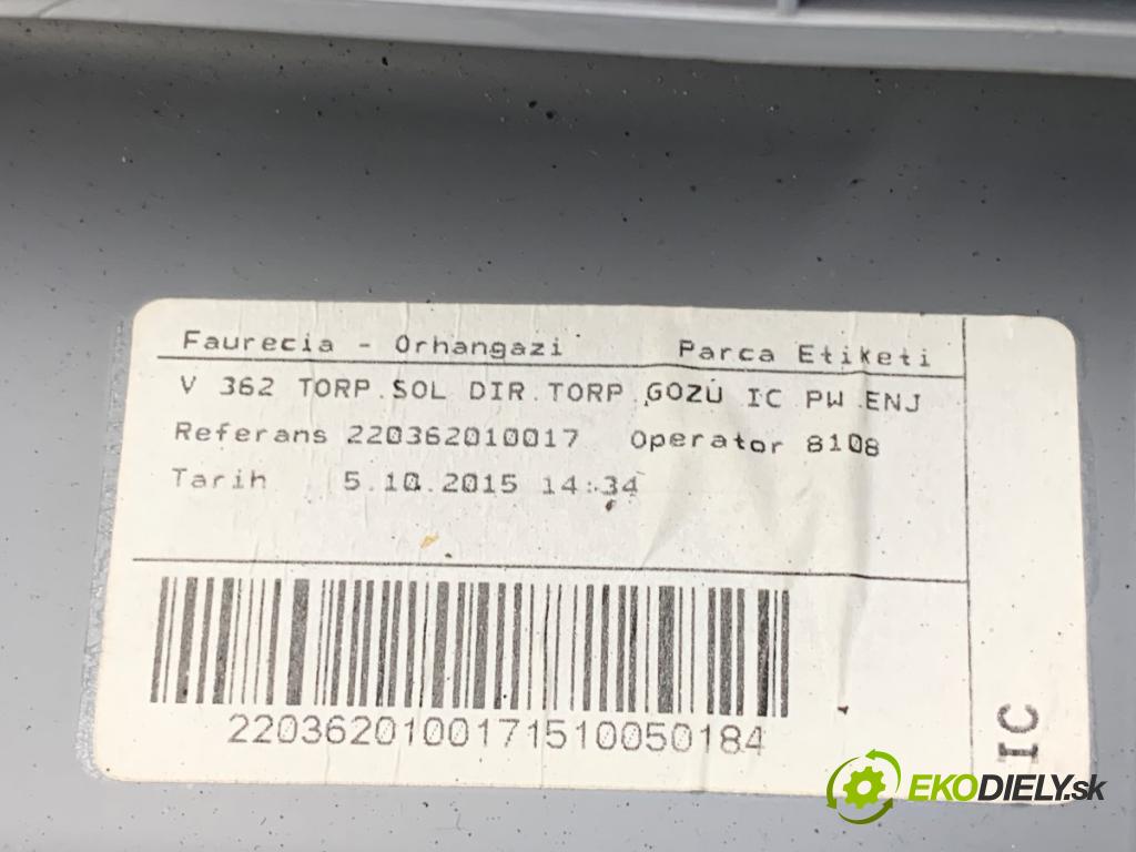 FORD TRANSIT CUSTOM I Autobus 2015 92 kW 2.2 TDCi 2198 Priehradka, kastlík spolujazdca  (Priehradka (kastlík))