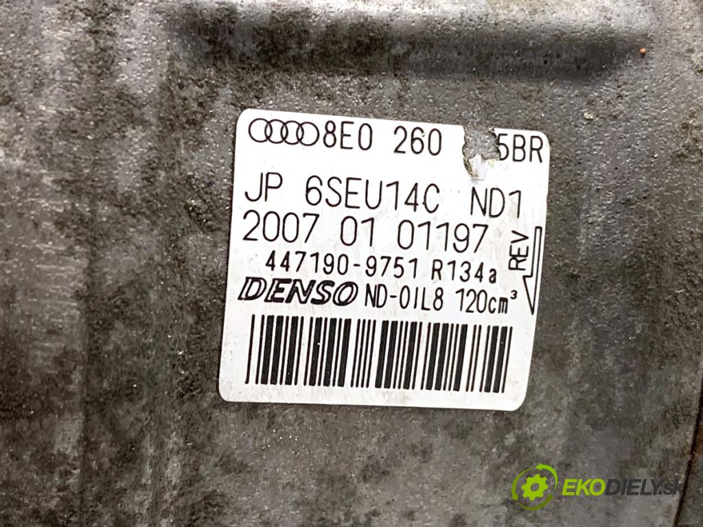 AUDI A4 B7 Kombi 2007 125 kW 2.0 TDI 1968 Kompresor klimatizácie 8E0260805BR (Kompresor klimatizácie)