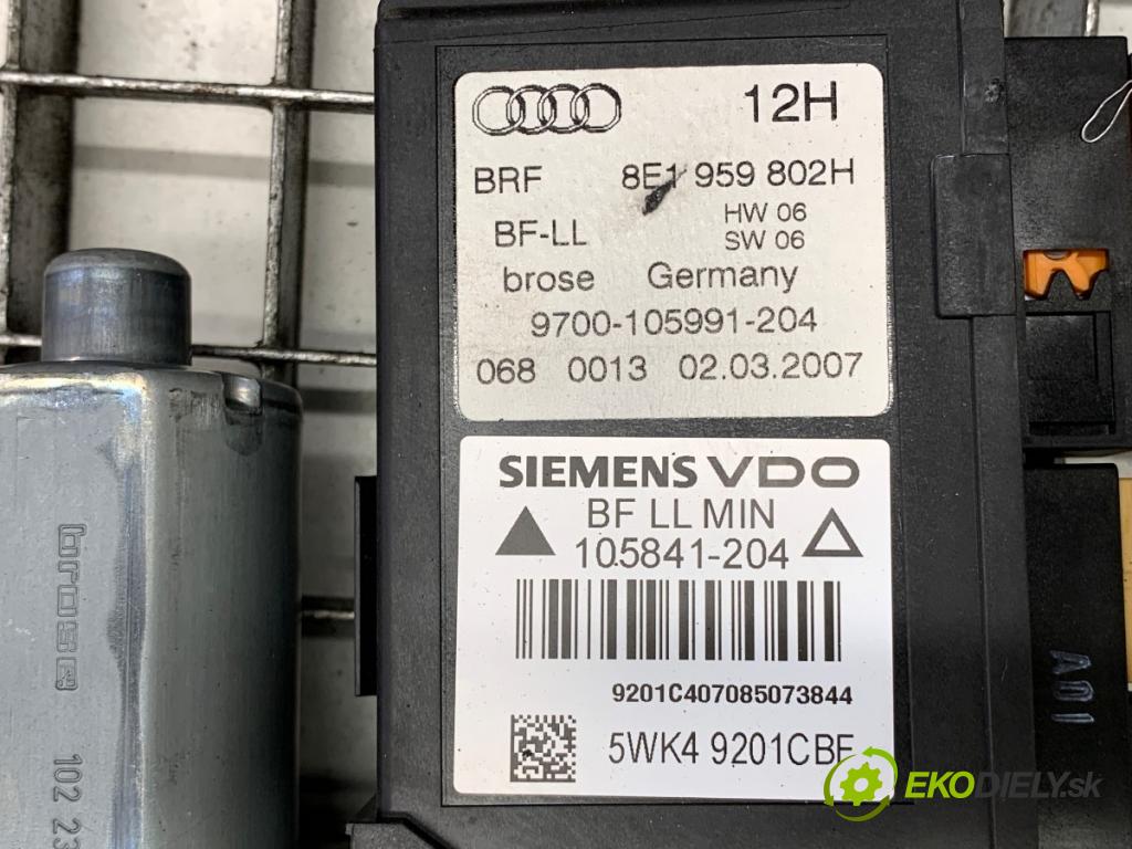AUDI A4 B7 Kombi 2007 125 kW 2.0 TDI 1968 mechanismus okna pravý přední část 8E1959802H