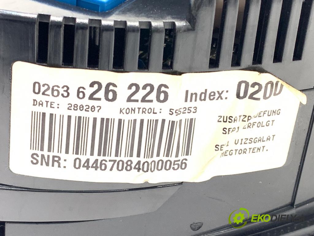 AUDI A4 B7 Kombi 2007 125 kW 2.0 TDI 1968 Prístrojovka 0263626226 (Prístrojová doska)