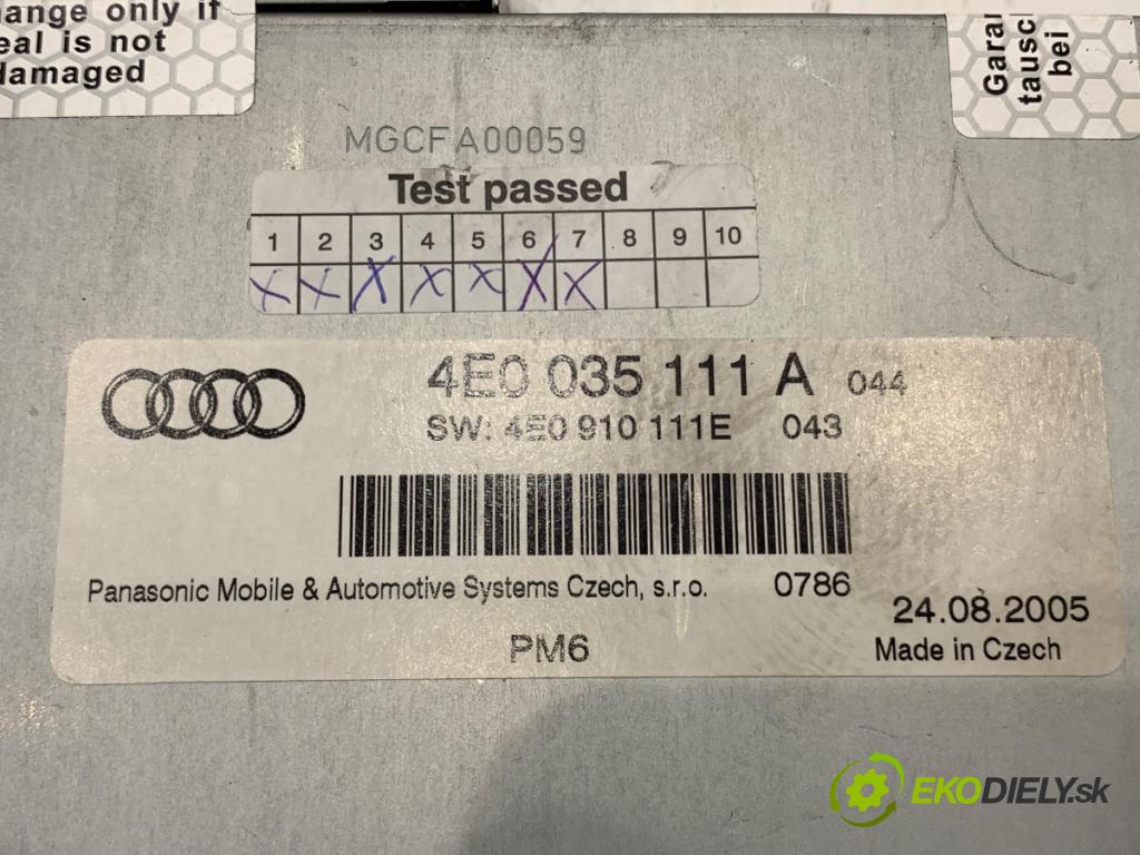 AUDI A6 C6 sedan 2005 132 kW 2.7 TDI quattro 2698 měnič CD 4E0035111A (CD měniče)