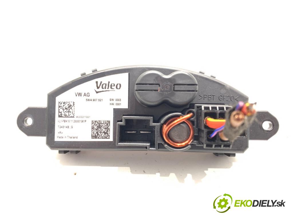 VW TOURAN nadwozie wielkoprzestrzenne (MPV) 2021 110 kW 1.5 TSI 1495 Odpor, rezistor kúrenia vzduchu 5WA907521 (Odpor (rezistor) kúrenia)