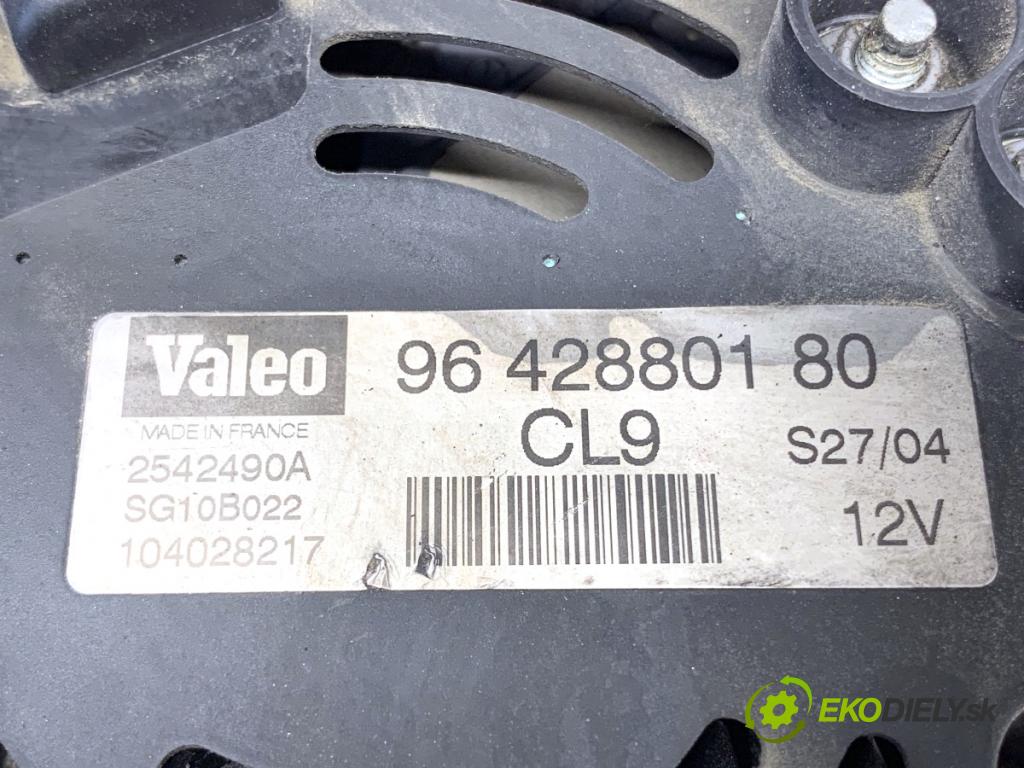 PEUGEOT 407 sedan 2004 85 kW 1.8 (6D6FZB) 1749 Alternátor 9642880180 (Alternátor)