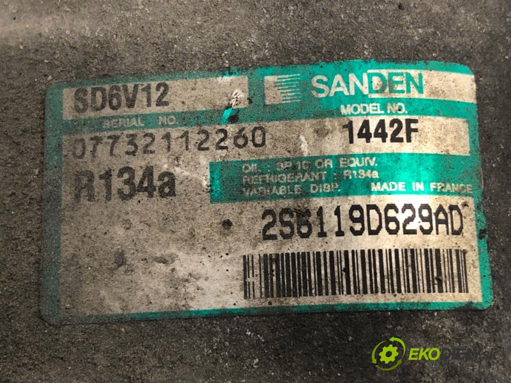 FORD FIESTA MK6 liftback 2003 50 kW 1.4 TDCi 1399 Kompresor klimatizácie 2S6119D629AD (Kompresor klimatizácie)