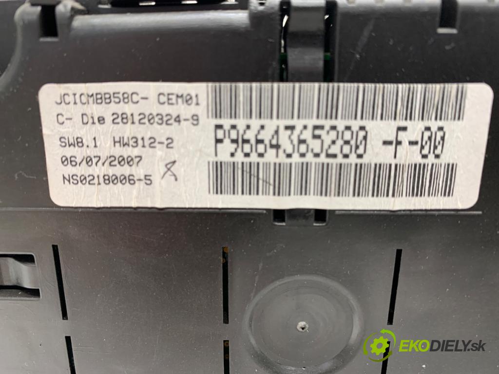 CITROEN C4 PICASSO I nadwozie wielkoprzestrzenne (MPV) 2007 80 kW 1.6 HDi 1560 prístrojovka P9664365280 (Přístrojové desky, displeje)