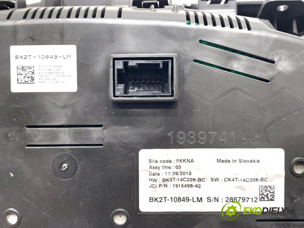 FORD TRANSIT CUSTOM I Autobus 2015 92 kW 2.2 TDCi 2198 Prístrojovka BK2T-10849-LM (Prístrojová doska)