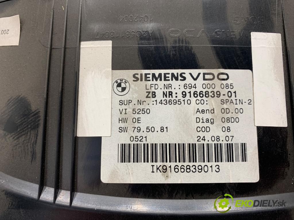 BMW E92 coupe 2007 125 kW 320 i 1995 Prístrojovka 9166839 (Prístrojová doska)