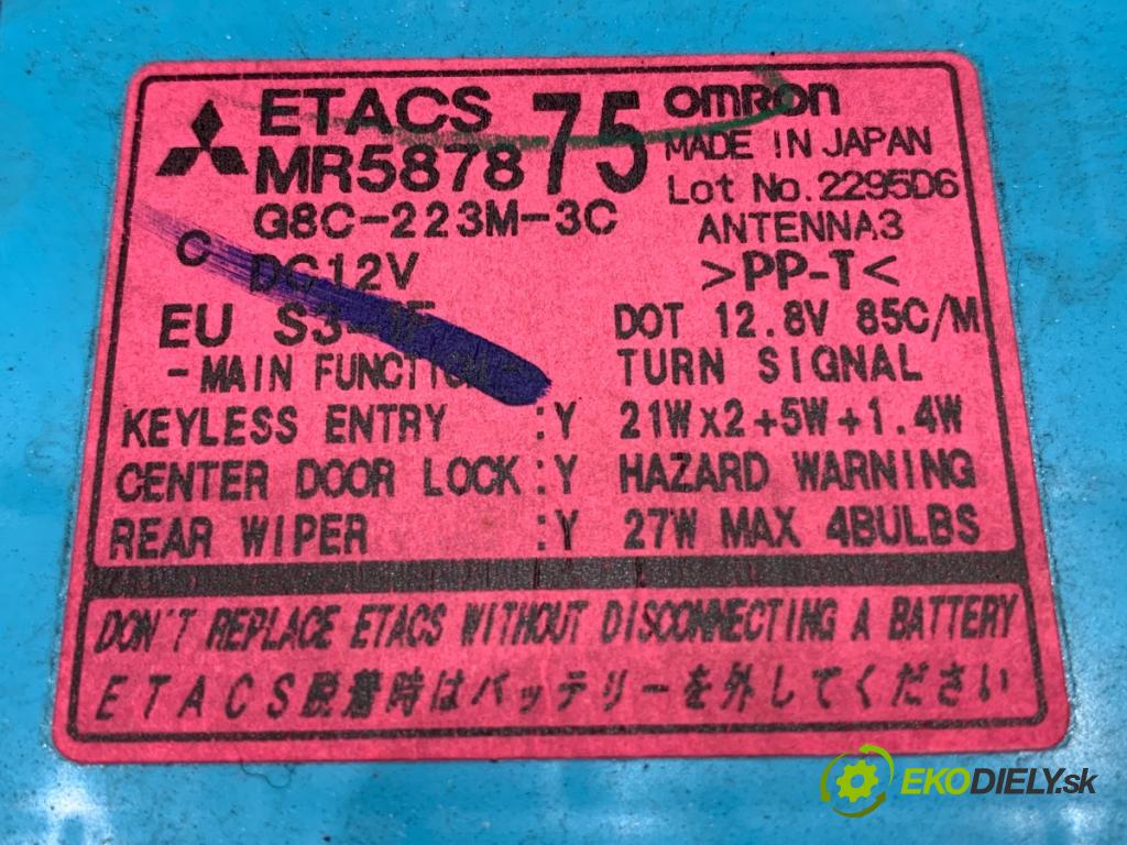 MITSUBISHI LANCER VII sedan 2005 99 kW 2.0 (CS9A) 1997 Modul BSI MR587875 (Poistková skrinka)