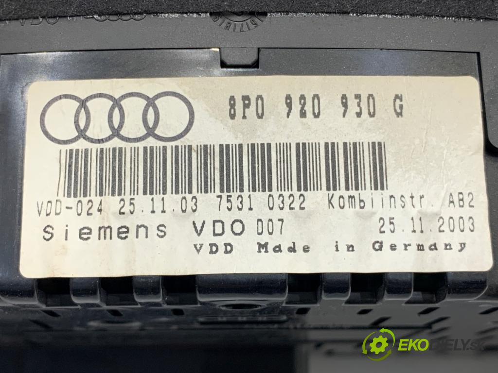 AUDI A3 8P liftback 2003 75 kW 1.6 1595 Prístrojovka 8P0941509A (Prístrojová doska)