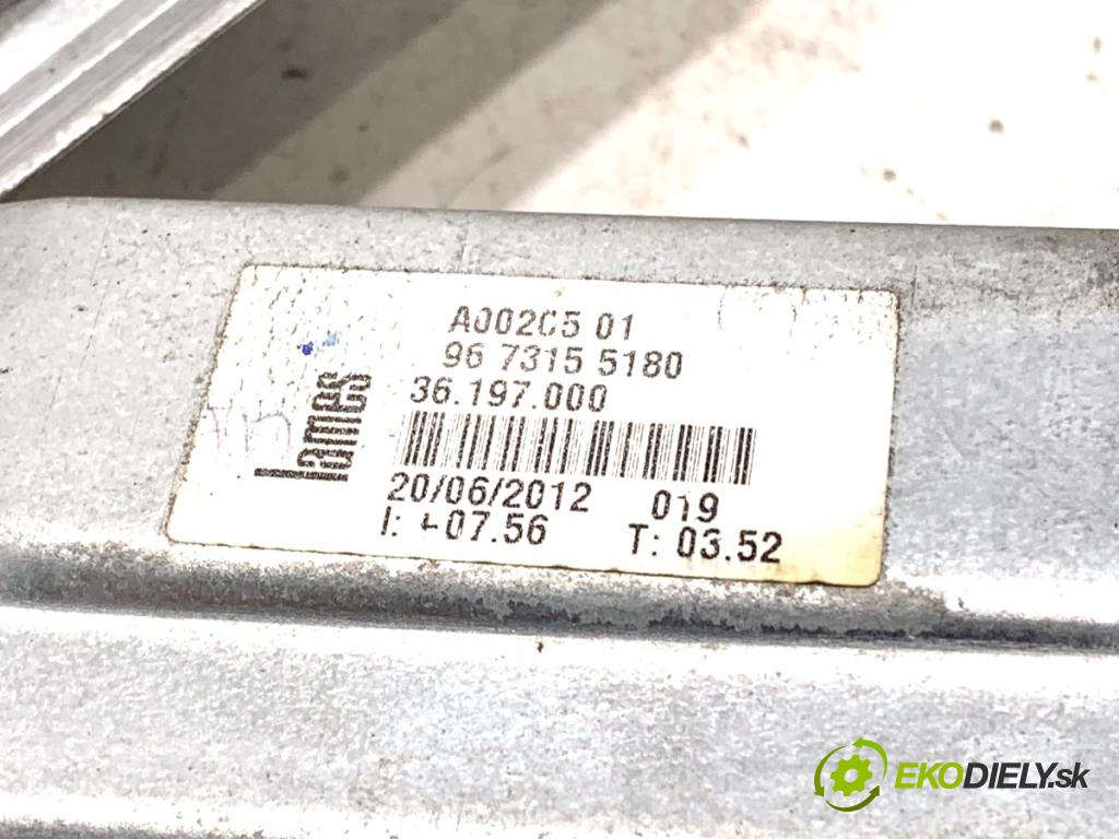 PEUGEOT 208 I liftback 2012 68 kW 1.6 HDi 1560 mechanismus okna pravý přední část 9673155180