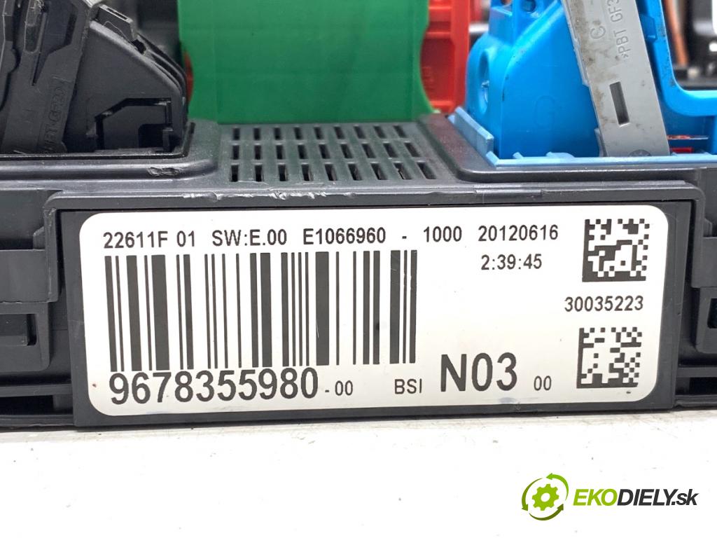 PEUGEOT 208 I liftback 2012 68 kW 1.6 HDi 1560 modul BSI 9678355980 (Pojistkové skříňky)