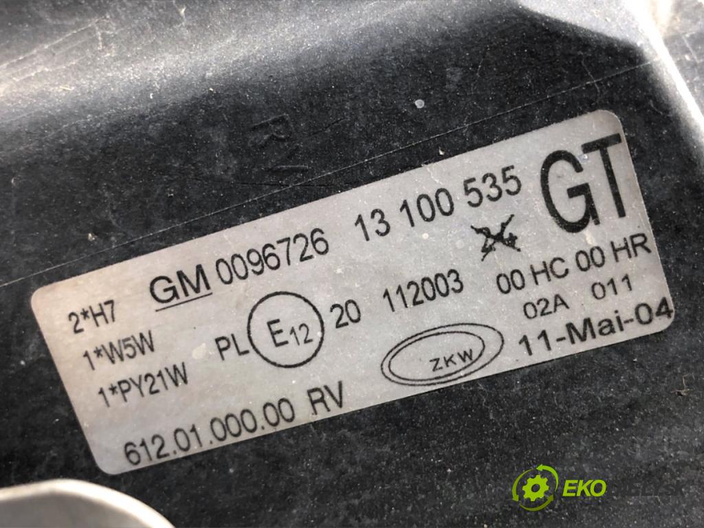 OPEL CORSA C liftback 2004 92 kW 1.8 (F08, F68) 1796 Svetlomet ľavy predný 13100535