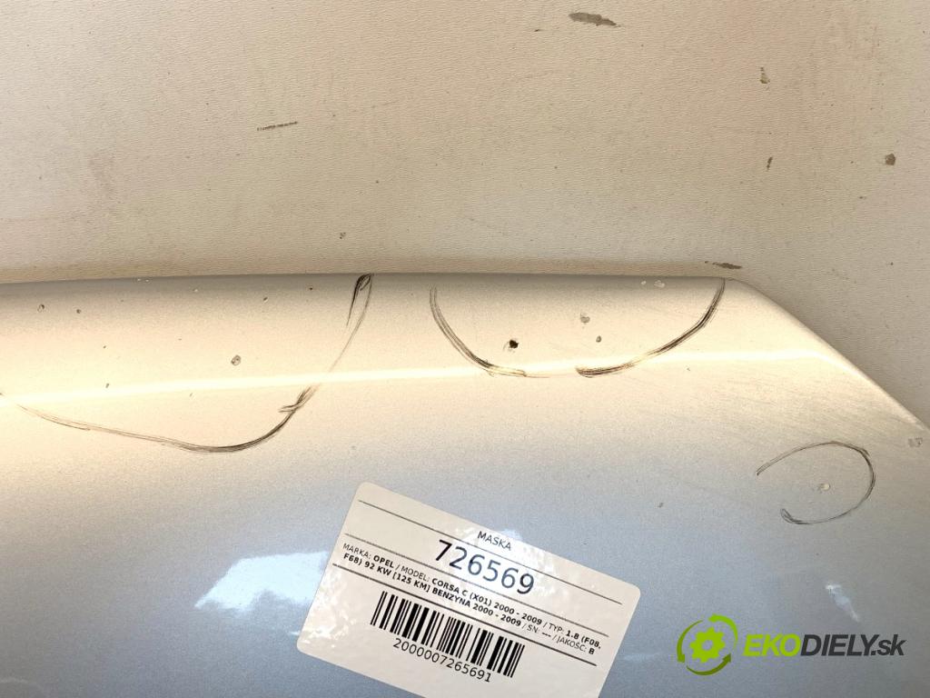 OPEL CORSA C liftback 2004 92 kW 1.8 (F08, F68) 1796 kapota  (Kapoty)