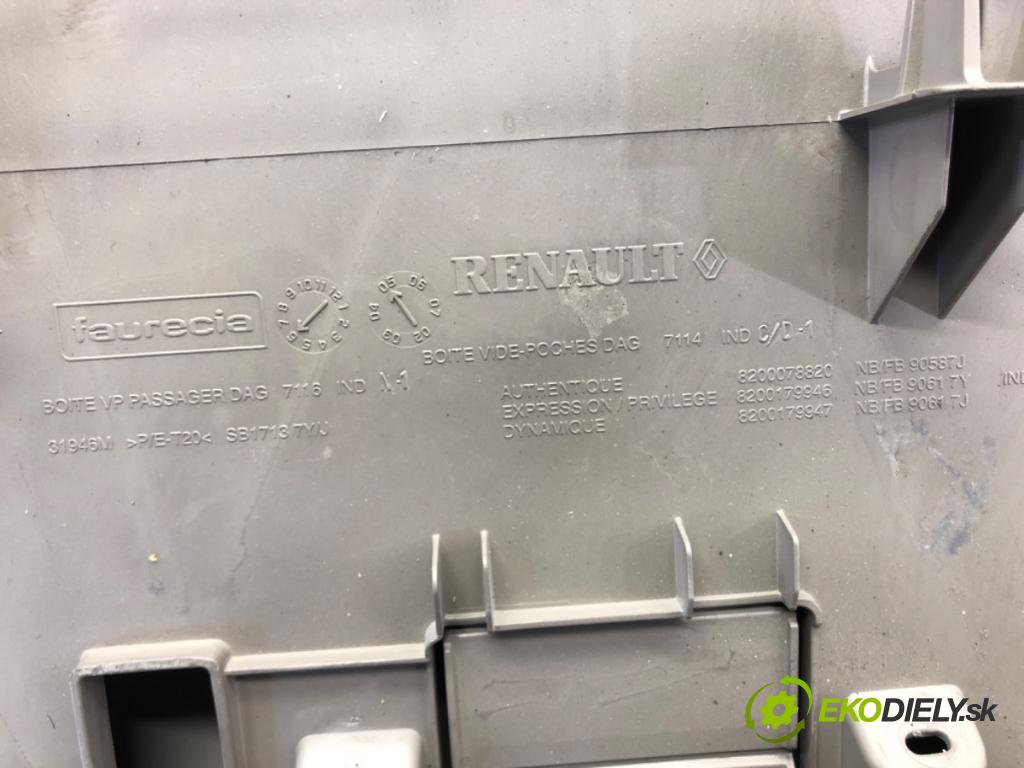 RENAULT MEGANE II Kombi 2005 78 kW 1.5 dCi (KM16, KM1E) 1461 Priehradka, kastlík spolujazdca 8200078820 (Priehradka (kastlík))