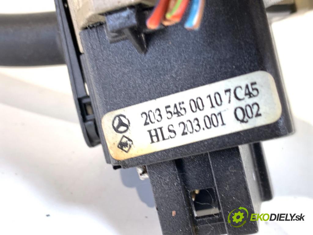 MERCEDES-BENZ W203 sedan 2000 120 kW C 200 Kompressor (203.042) 1796 Prepínač kombinovaný 2035450010 (Prepínacie páčky pod volantom)