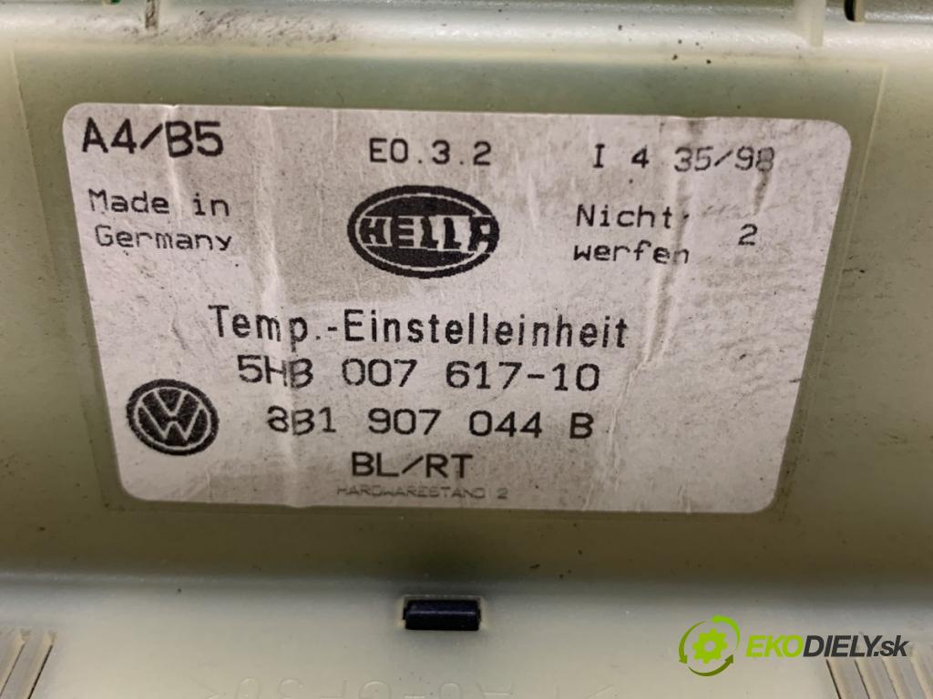 VW PASSAT B5 sedan 1999 66 kW 1.9 TDI 1896 Panel ovládania kúrenia 3B1907044B (Prepínacie páčky pod volantom)