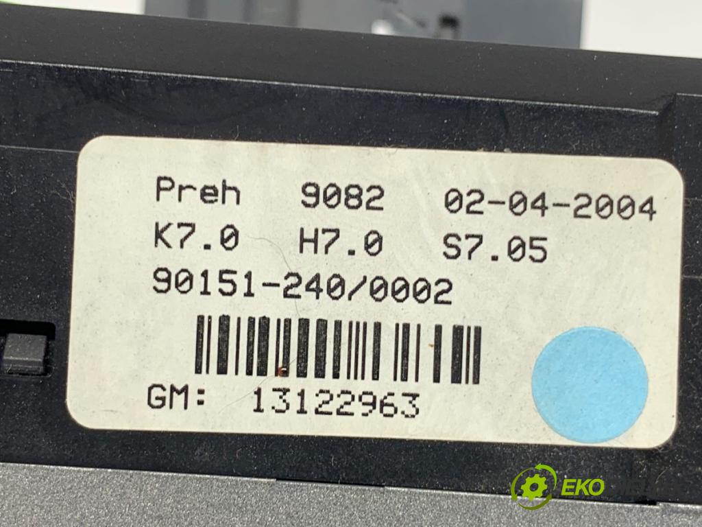 OPEL ASTRA H liftback 2004 74 kW 1.7 CDTI (L48) 1686 Panel ovládania kúrenia 13122963 (Prepínacie páčky pod volantom)