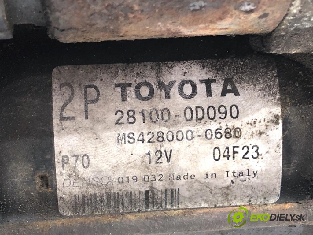 TOYOTA AVENSIS T25 Kombi 2004 95 kW 1.8 (ZZT251_) 1794 Štartér 28100-0D090 (Štartér)